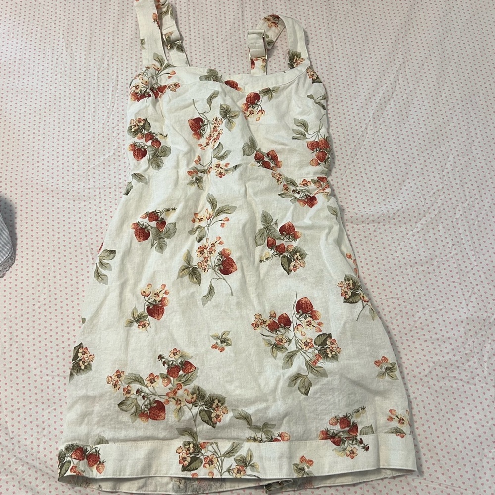 Abercrombie & fitch Linen-Blend Wide Strap Mini Dress